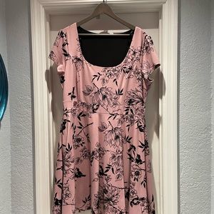 City Chick Flocked Pink Dress